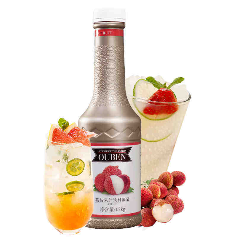欧本荔枝浓缩果汁果浆12kg冲饮饮品冲调饮料浓缩果蔬汁