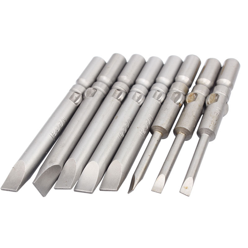 尼高necal一字平口电批头801电动批头5mm螺丝刀起子改锥头10只装