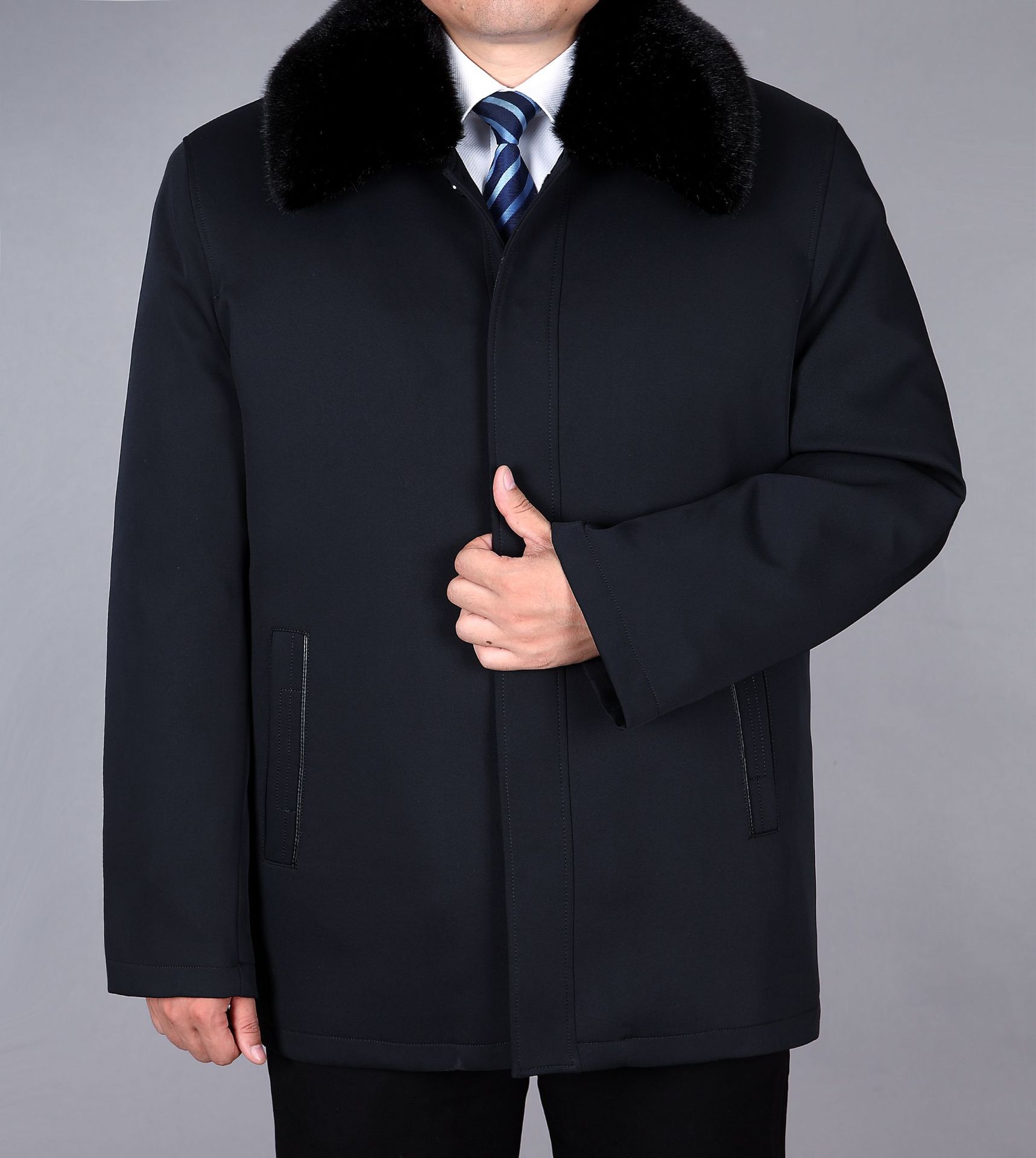 中老年加厚冬装棉服男加肥加大纽扣子棉衣爷爷老人棉袄可拆卸内胆