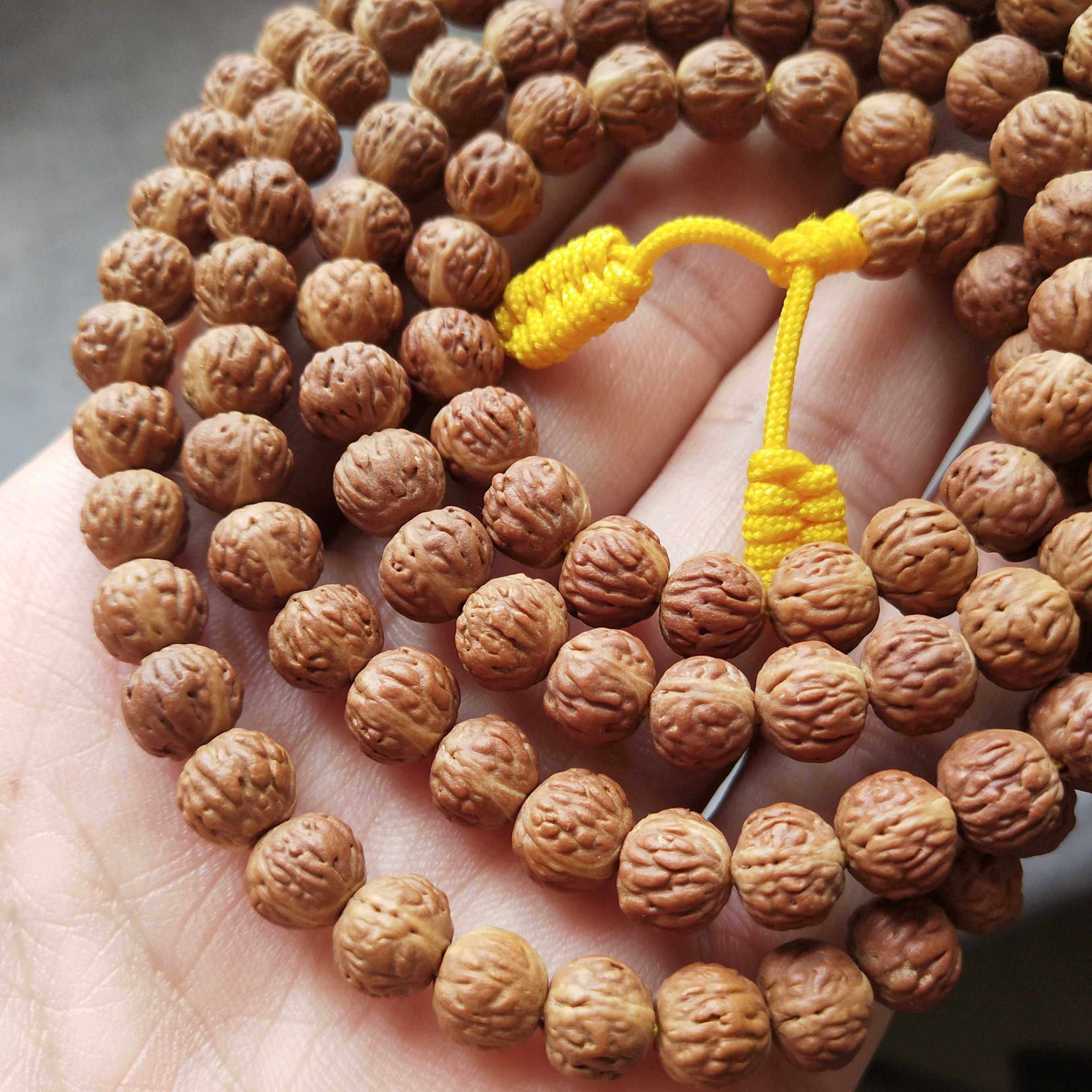 酸枣核手串108颗矮桩金刚野生枣核佛珠文玩饰品佛珠