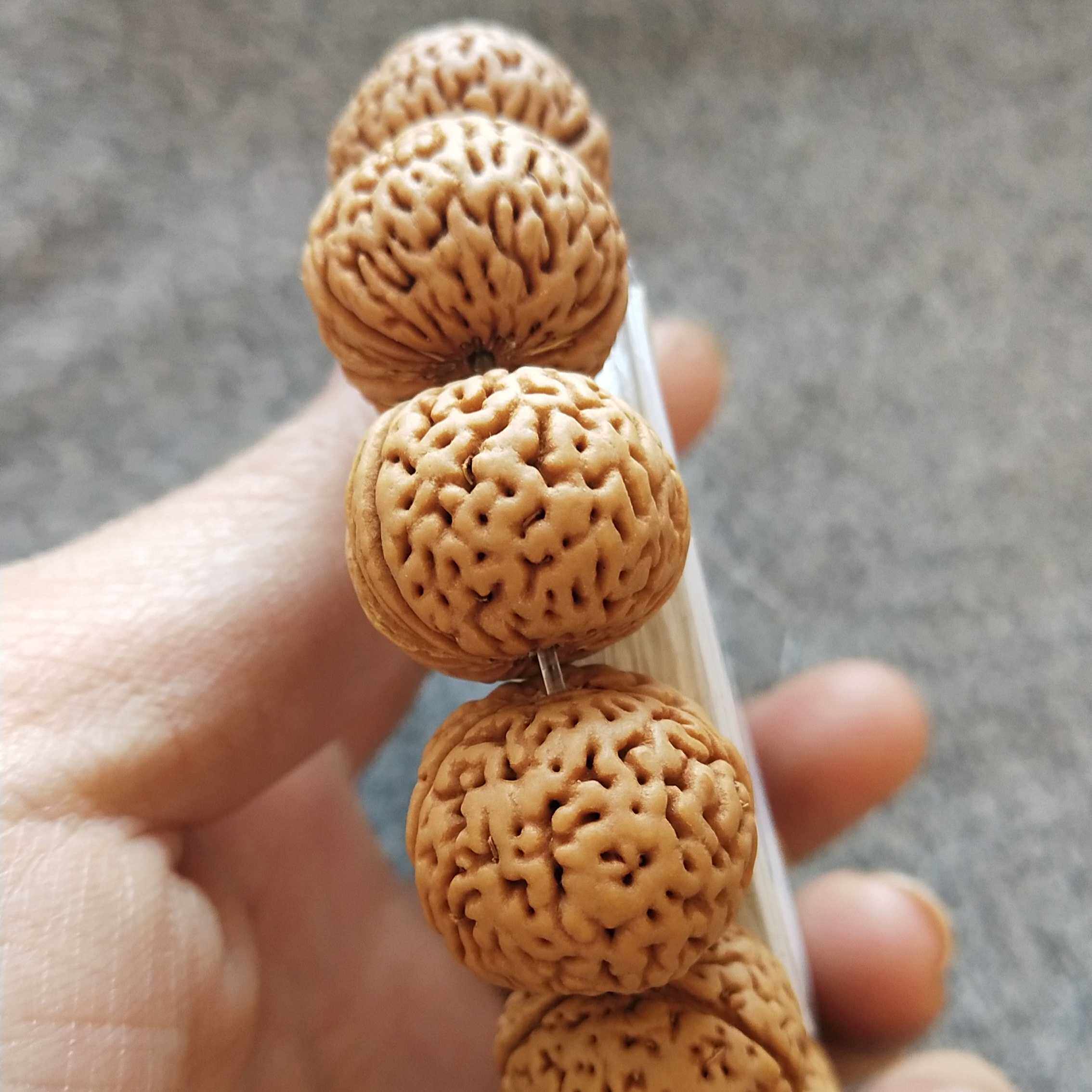 桃核手串蚂蚁柳叶野生山正圆矮桩男女手链佛珠