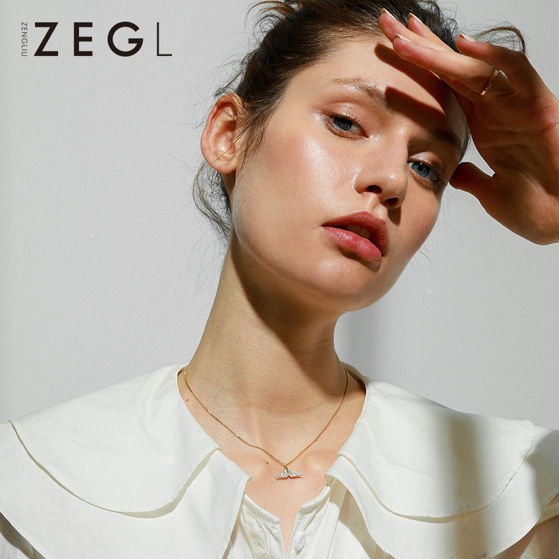 ZENGLIU鱼尾海豚项链女潮网红ins简约气质小众轻奢品牌锁骨链饰品