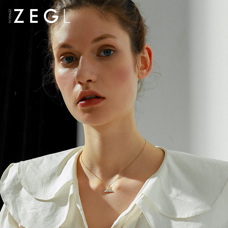 ZENGLIU鱼尾海豚项链女潮网红ins简约气质小众轻奢品牌锁骨链饰品