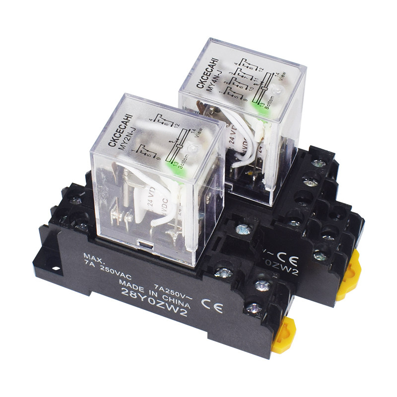 继电器my2nmy4nj中间220v交流12v小型电磁24v继电器