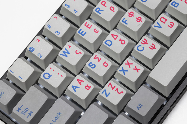 kprepublic希腊希腊语语语原厂高度灰白白热升华键帽键盘