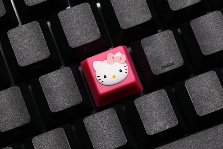youthcc凯蒂猫hellokitty粉色可爱树脂个性键帽机械键盘