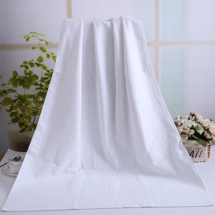 酒店浴巾纯棉白色成人全棉家用加厚加大吸水宾馆美容院可定制logo