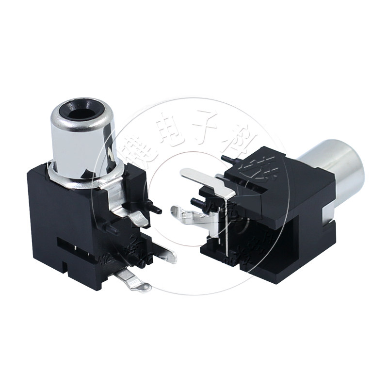 av同芯插座3脚rca单孔pcb焊接音频视频莲花开关