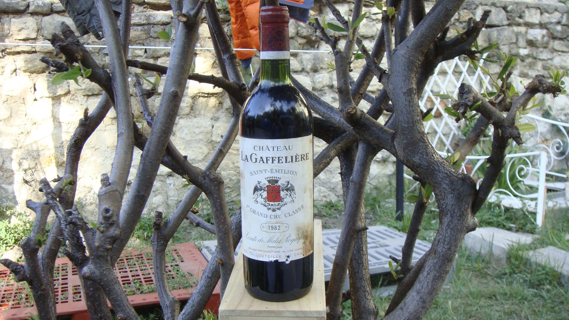 1982年法国波尔多红酒嘉芙丽酒红葡萄酒chateaulagaffeliere干红静态