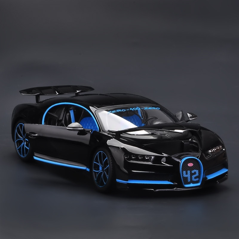 比美高1:18布加迪42秒赤龙divo合金仿真模玩具汽车模型收藏摆正品