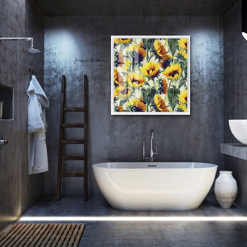 北欧防水卫生间装饰画尺寸餐厅厨房厕所壁画浴室现代装饰画