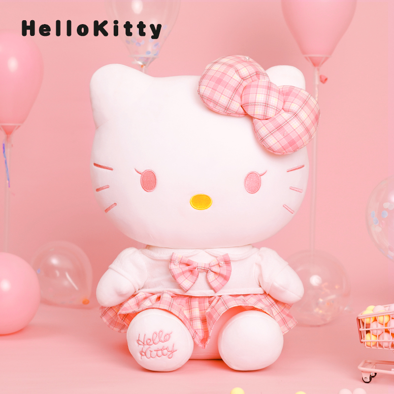 正品hellokitty毛绒玩具哈喽kt凯蒂猫咪公仔玩偶娃娃女孩新年礼物