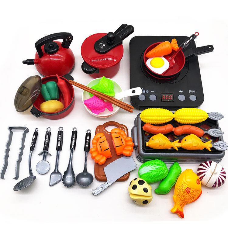 家家儿童厨房玩具男孩女孩做饭炒菜过家家玩具