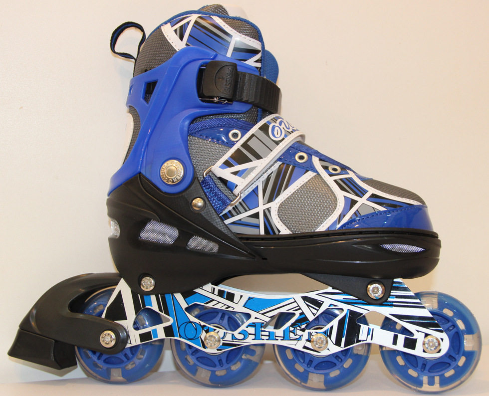 溜冰鞋pu男孩女孩欧神轮滑鞋全软轮lui冰鞋儿童直排轮