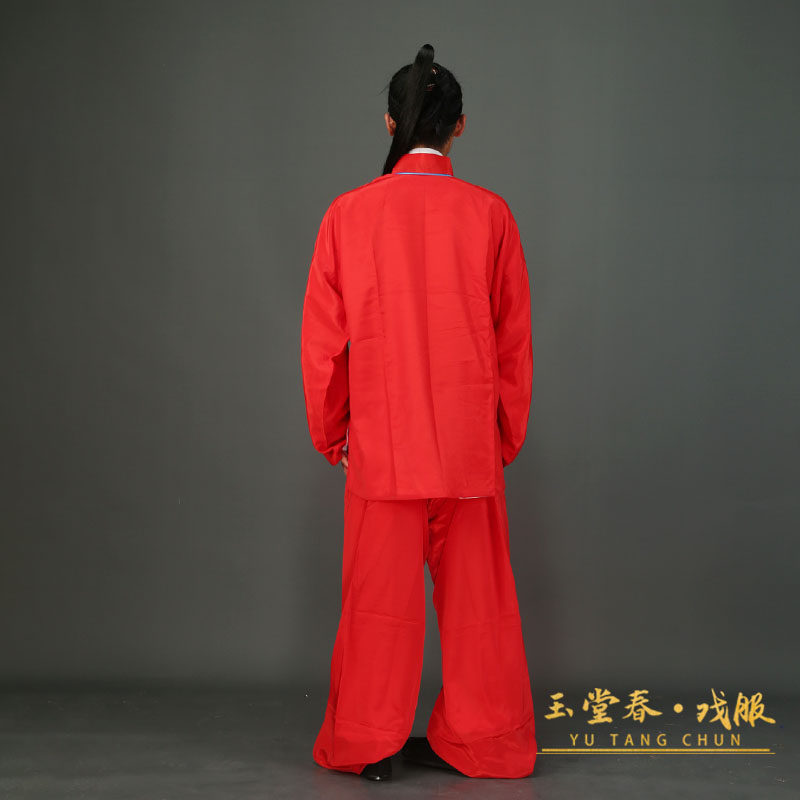 京剧戏曲红色男罪囚衣犯人衣服古装演出演出服民族服装