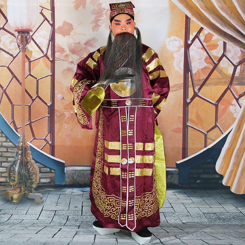 八卦京剧戏曲缎料国师诸葛亮影视古装算命先生民族服装