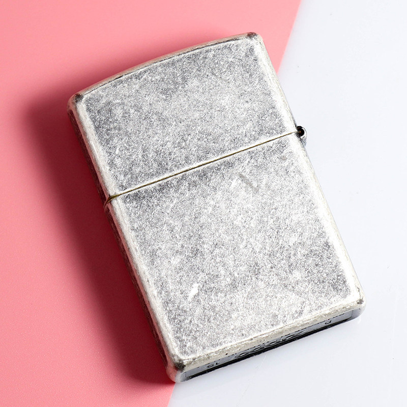 zippo打火机正版美国原装进口复古古银比心zippo