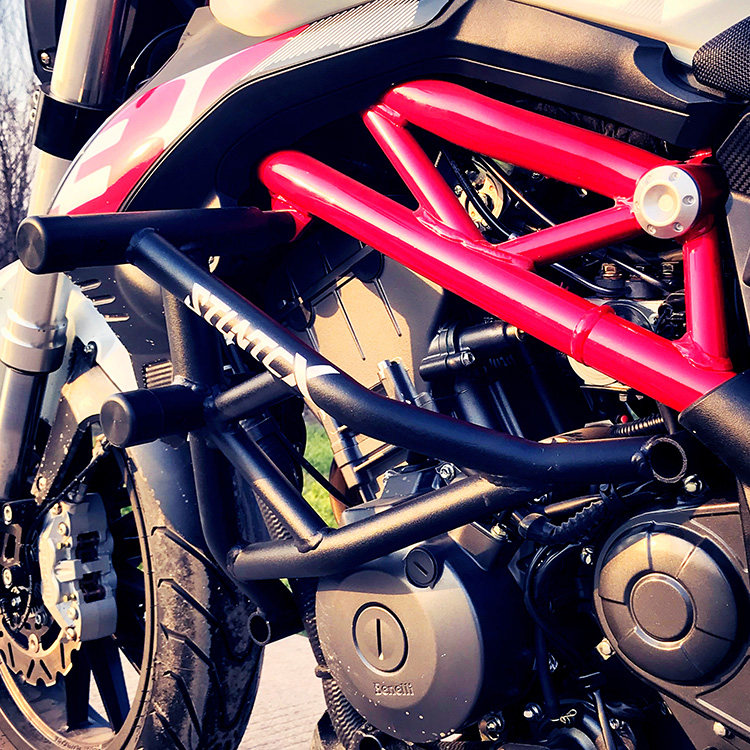 stuntcx适用贝纳利新款302s黄龙改装护杠特技竞技摩托车保险杠