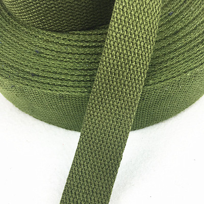 加厚背包带涤棉绿色帆布织带行李箱打包带全棉布带子绑带丝带