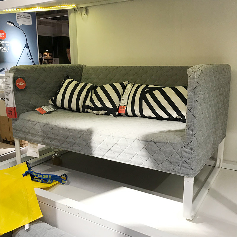 济南宜家代购库帕双人沙发休闲小户型简约公寓灰色钢架结构时尚