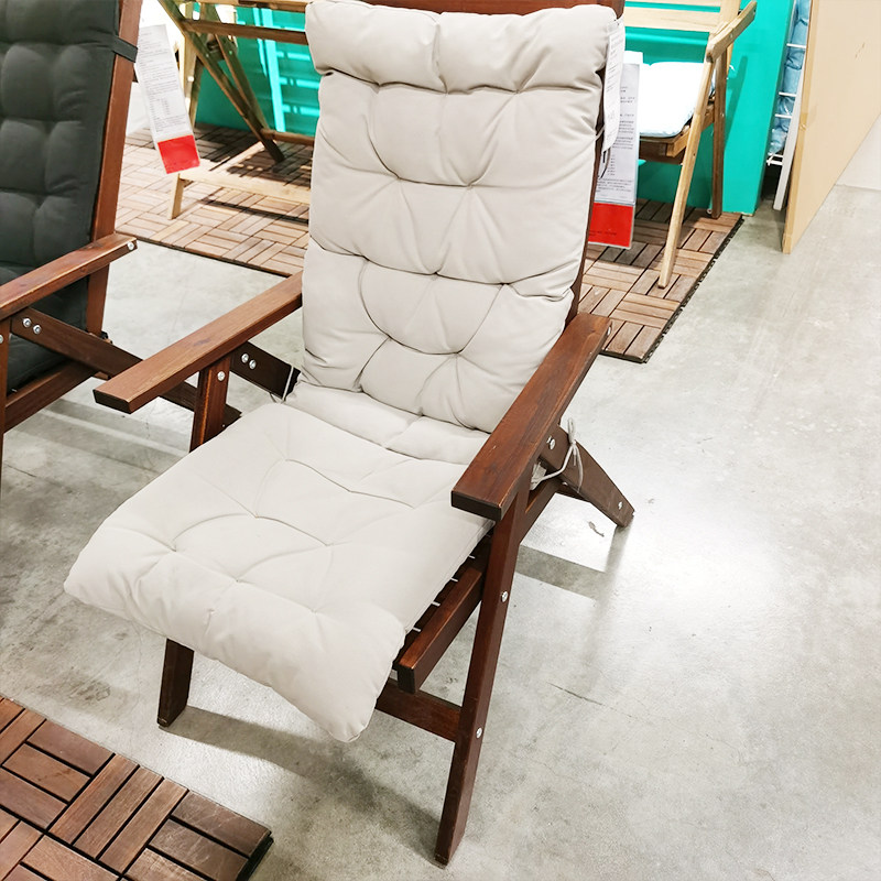 宜家国内躺椅五档懒人阿普折叠实木阳台户外折叠椅