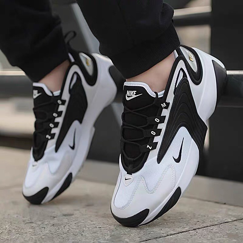 nike耐克男子zoom2k黑白黑白熊熊猫休闲复古跑步鞋