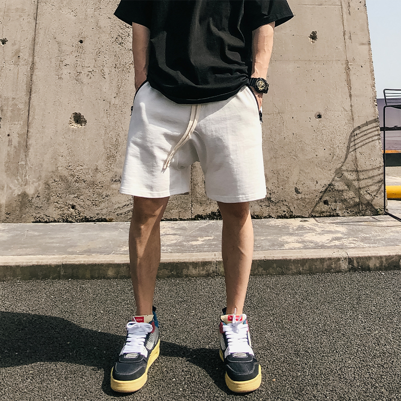 HLG.AMBITIONS 22夏季原创美式高街毛圈短裤男运动健身宽松沙滩潮