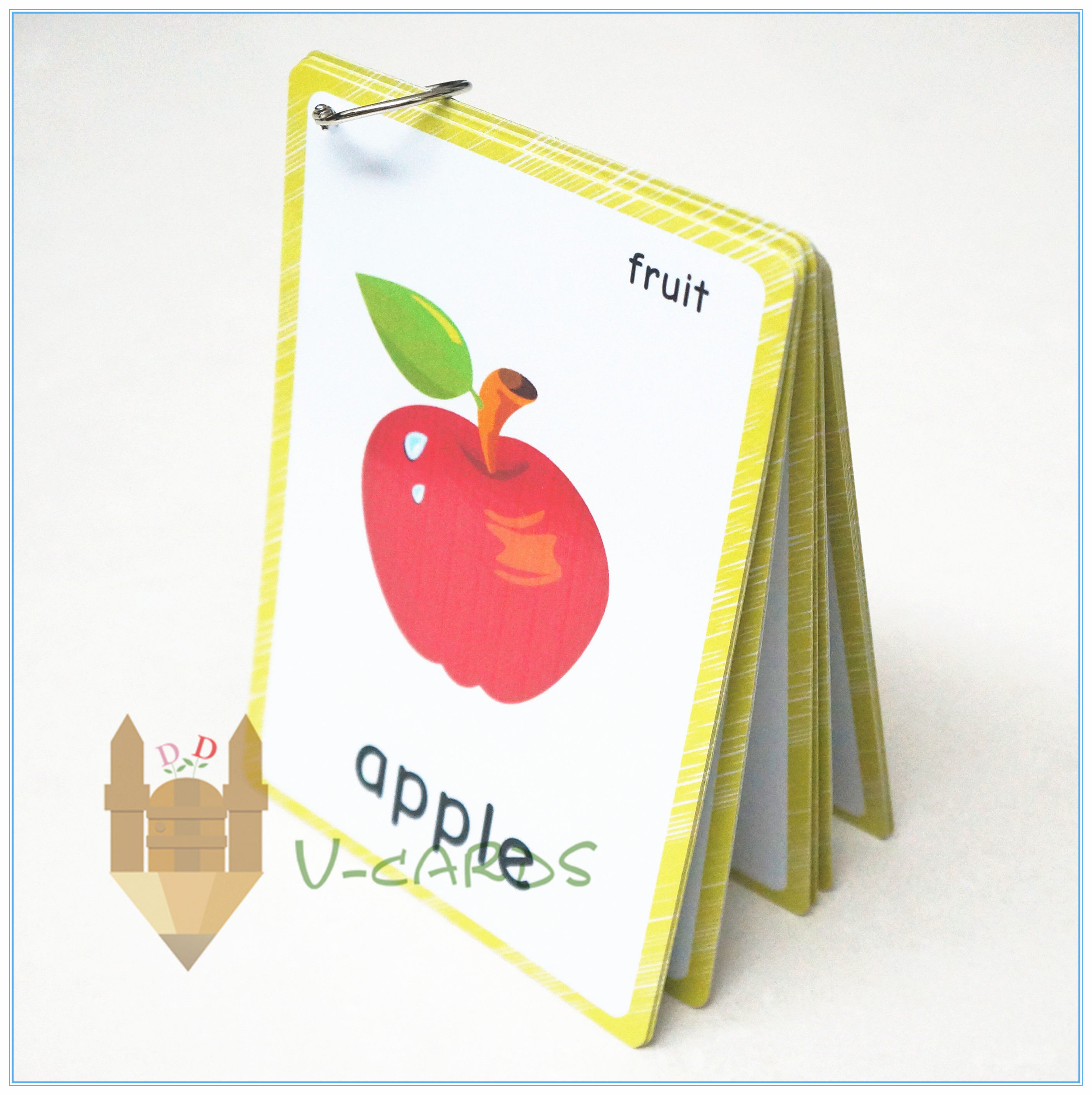 儿童英文闪卡卡片宝宝启蒙小学水果fruit单词早教闪卡