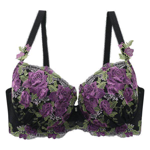 诗萝涵朵文胸ehshirohatodueperle蔷薇花收副奢华刺绣文胸