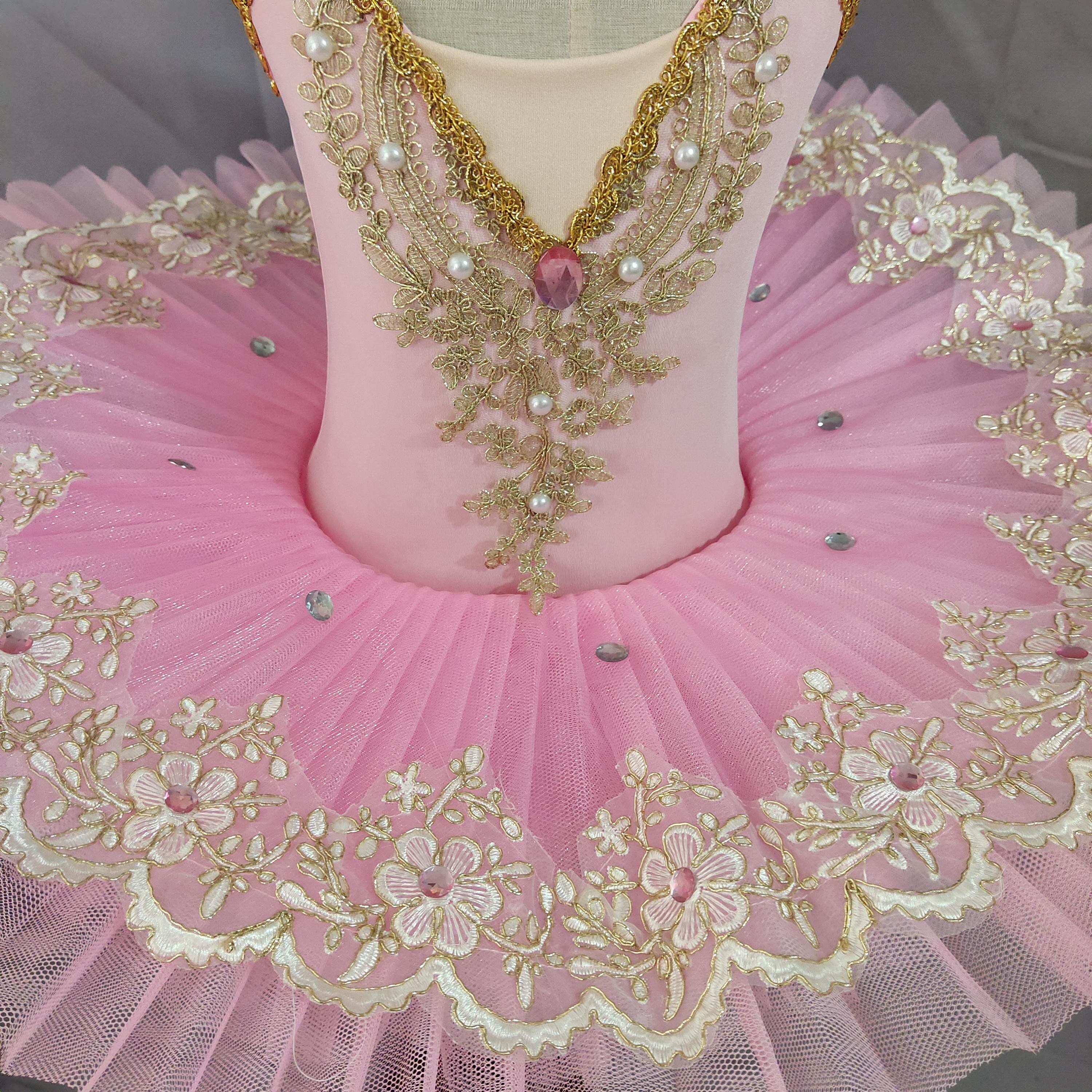 新款粉色芭蕾舞儿童小天鹅演出服女童蓬蓬tutu裙舞儿童演出服