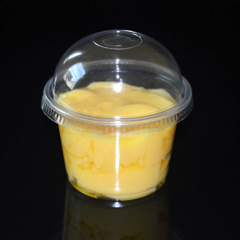 一次性300毫升ml透明平底塑料龟苓果冻布丁汤汁塑杯