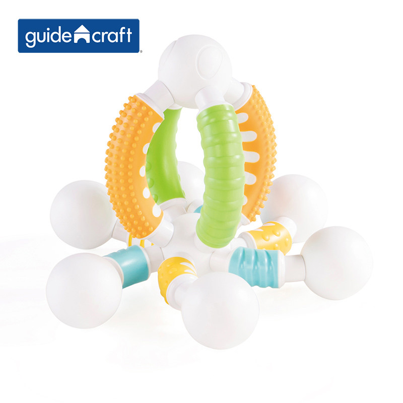 磁力积木15岁搭建美国guidecraft亲握弧形20件塑料积木