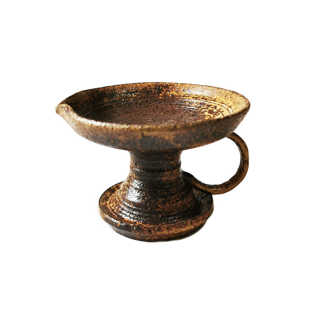 灯盏柴陶烛台油灯烛光供佛老式复古家用怀旧烛台