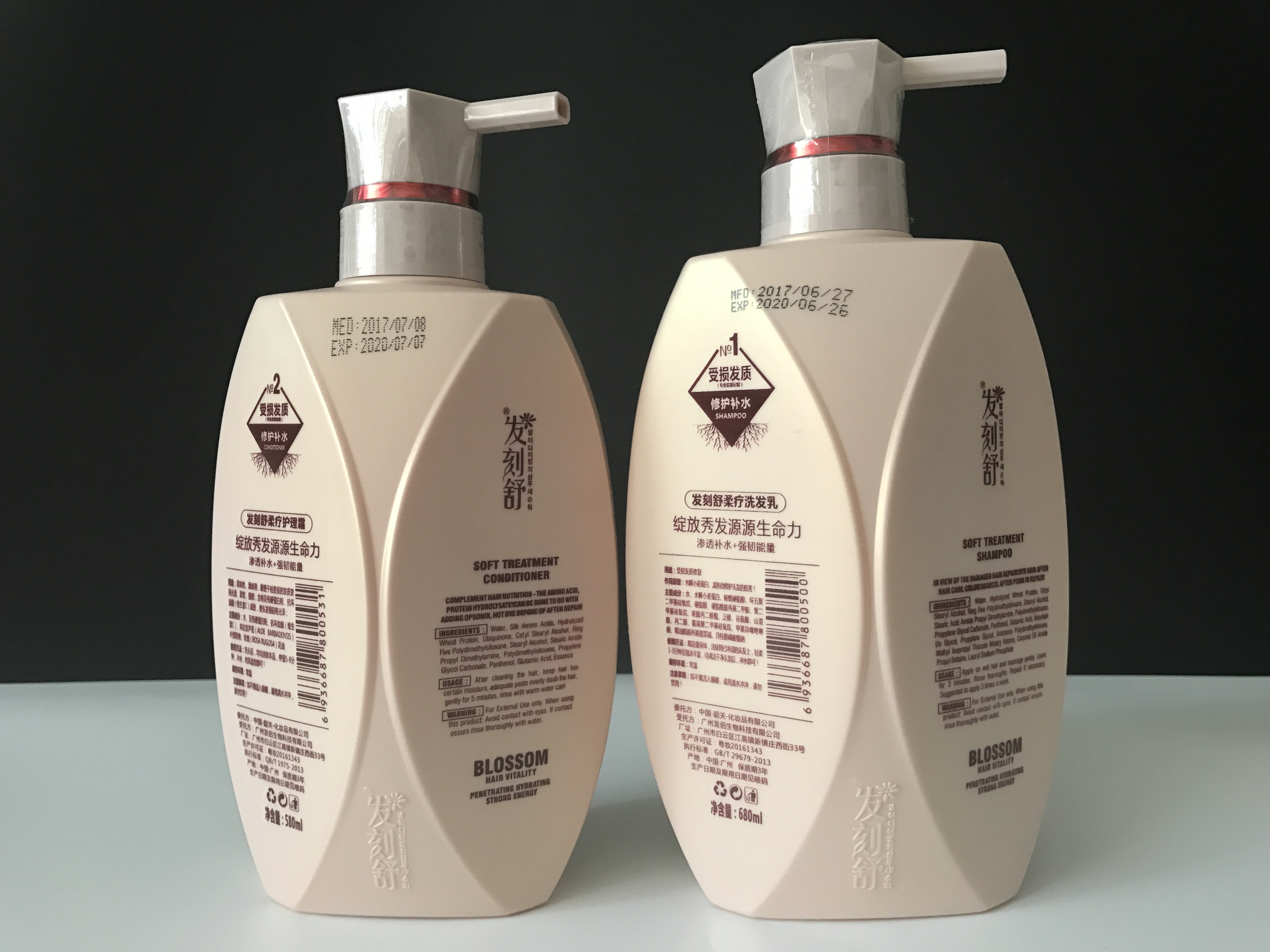 正品发刻舒洗发洗发水水柔护理霜粉护发素修护烫染洗护套装