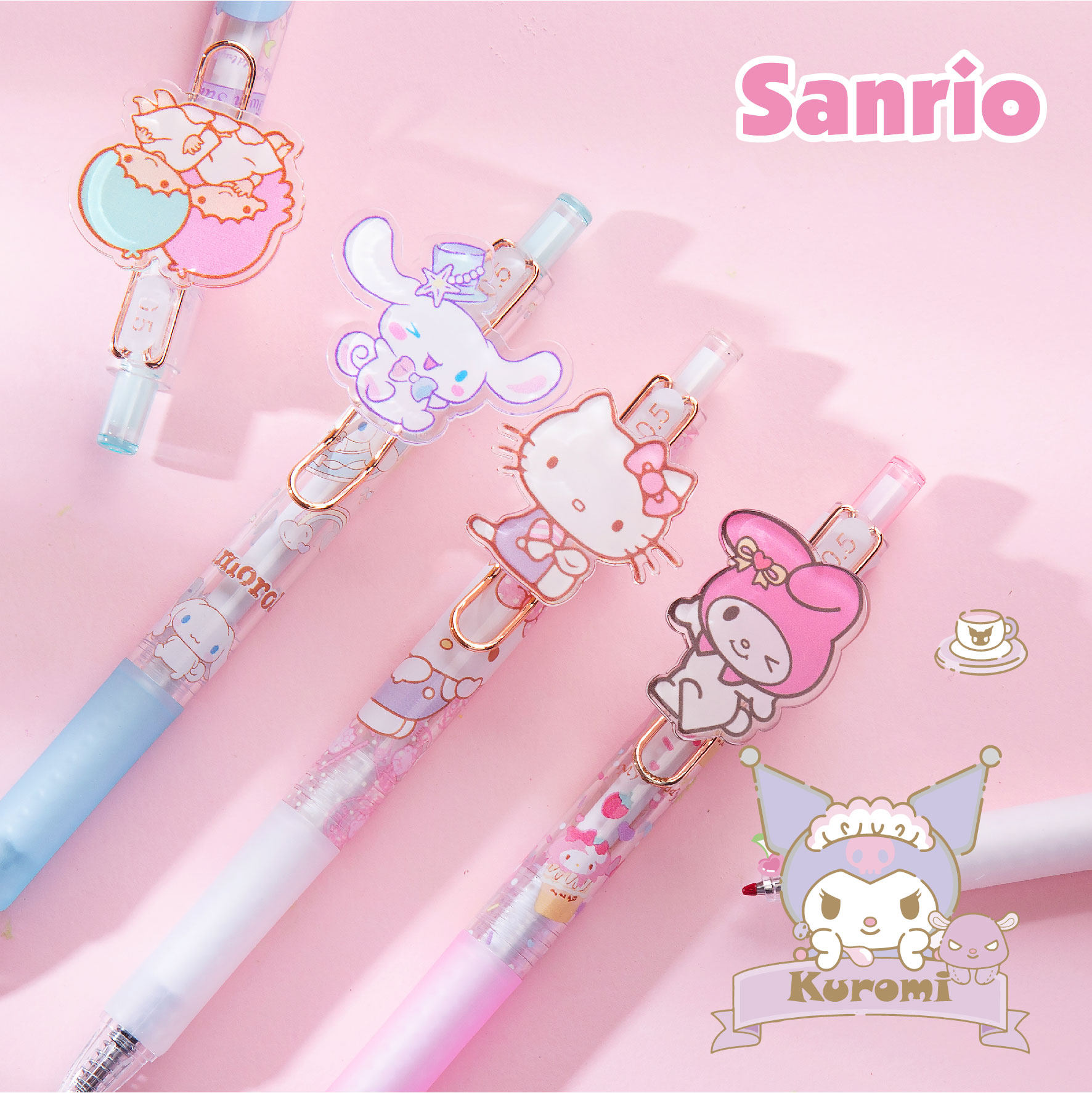 日韩创意三丽鸥少女心速中性笔卡通超萌学生用水中性笔