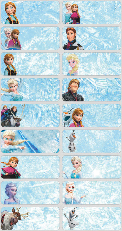 宝宝入园印名字贴小学生文具贴纸防水姓名贴冰雪奇缘女王爱莎elsa