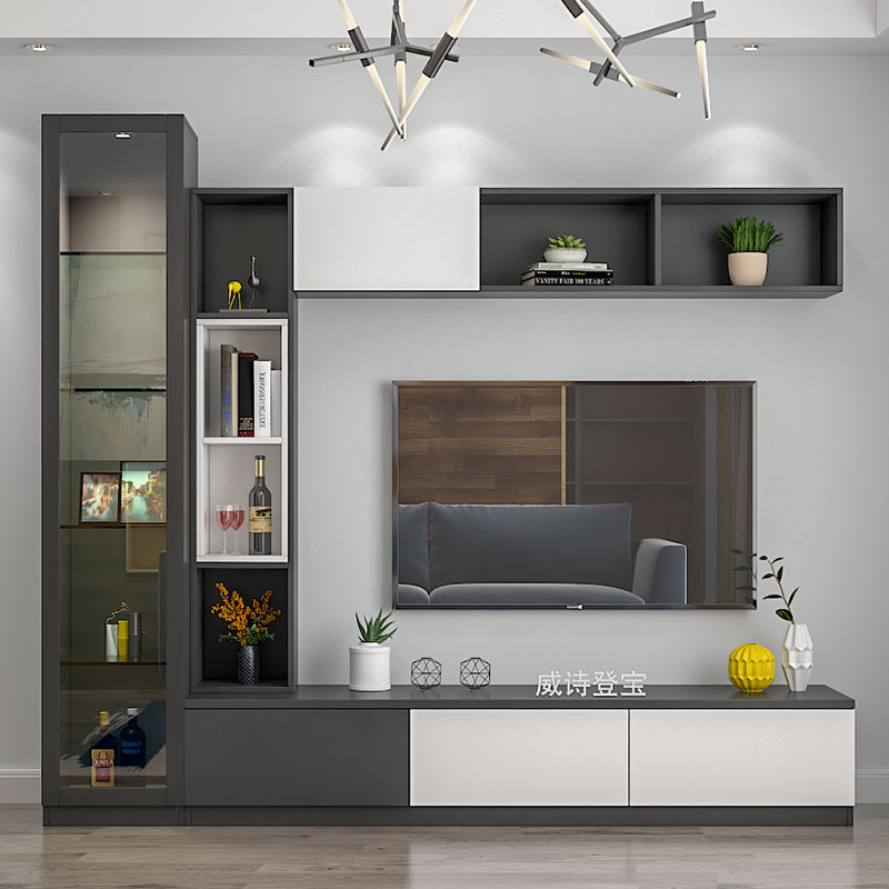 北欧风格电视柜茶几组合现代简约小户户型拼色电视电视柜