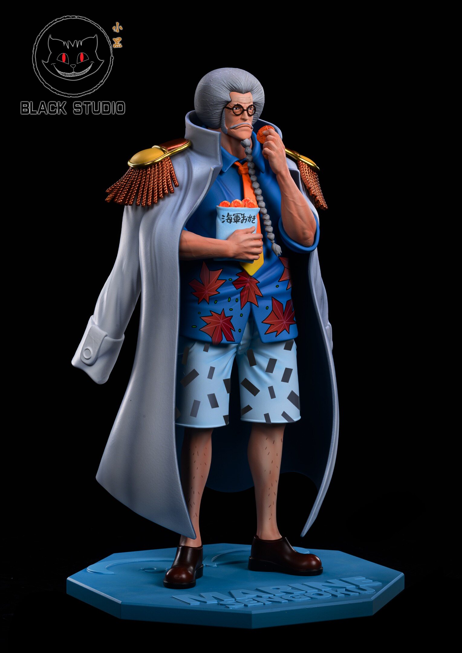 toys模模black小黑海贼王海军系列第三战国雕像手办