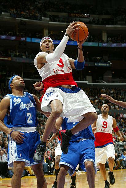 mitchellness艾弗森76人3号新秀大流星活塞客场复古篮球服