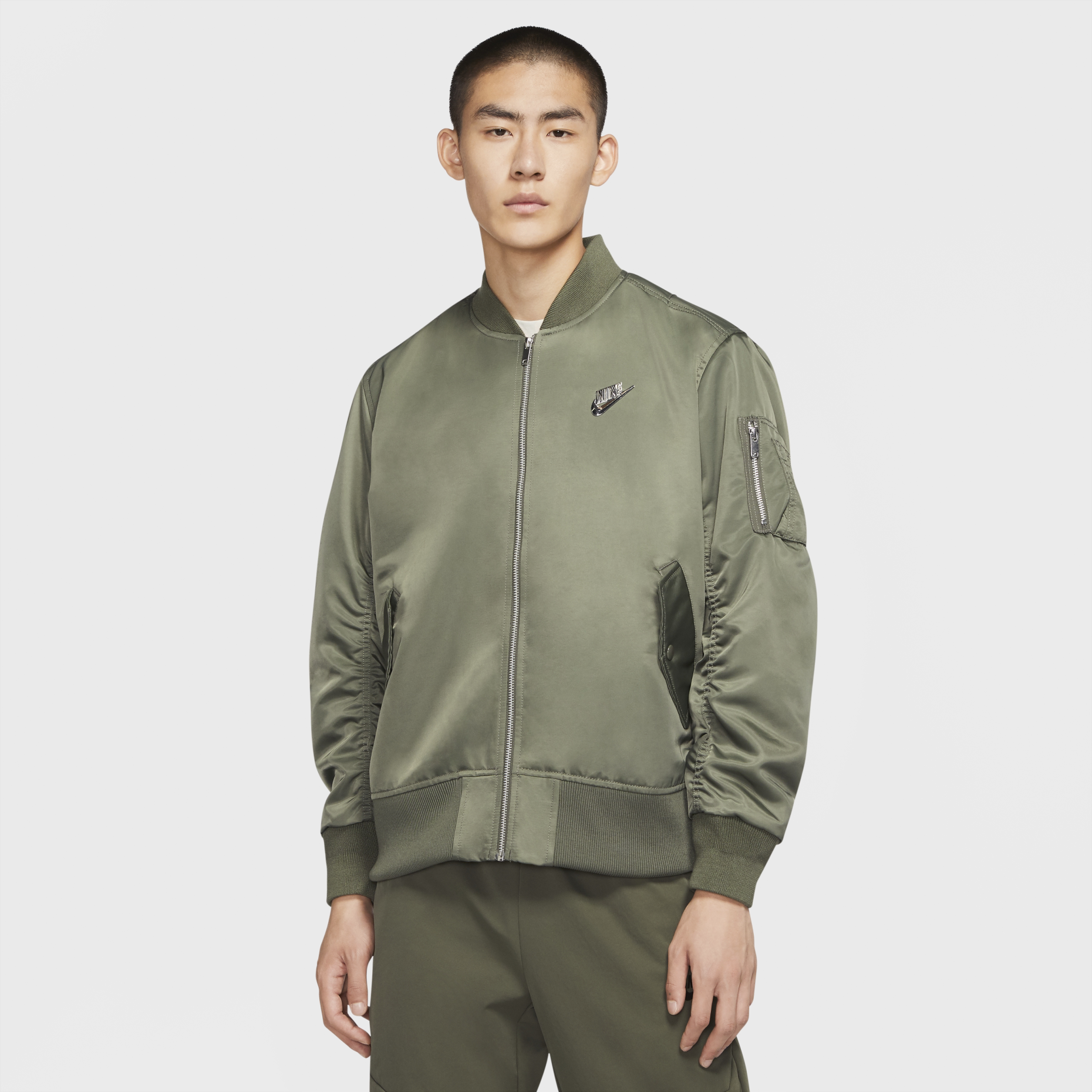 酷动正品nike耐克男子飞行员夹克棒球外套棉服运动茄克