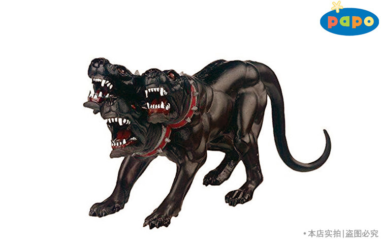 法国papo正品玩具模型科幻神话影视动物模型38912地狱三头犬