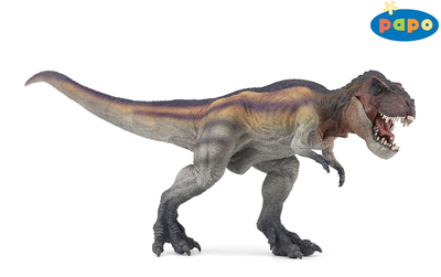 霸王法国papo原装恐龙模型侏罗纪雷克斯克斯55057蓝色行走暴龙仿真