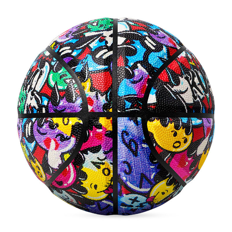 狂迷clawmoney联名涂鸦篮球蓝色正品刻字定制礼物篮球