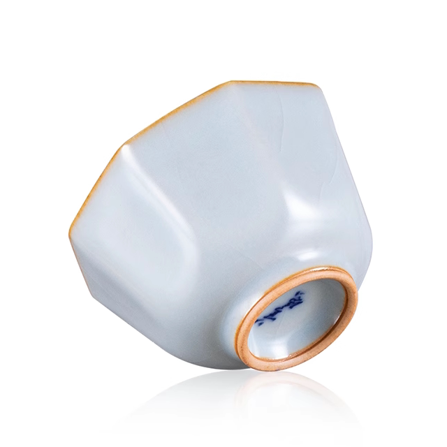 窑厂善隐汝窑个人杯单杯天青色小号景德镇冰裂功夫茶杯