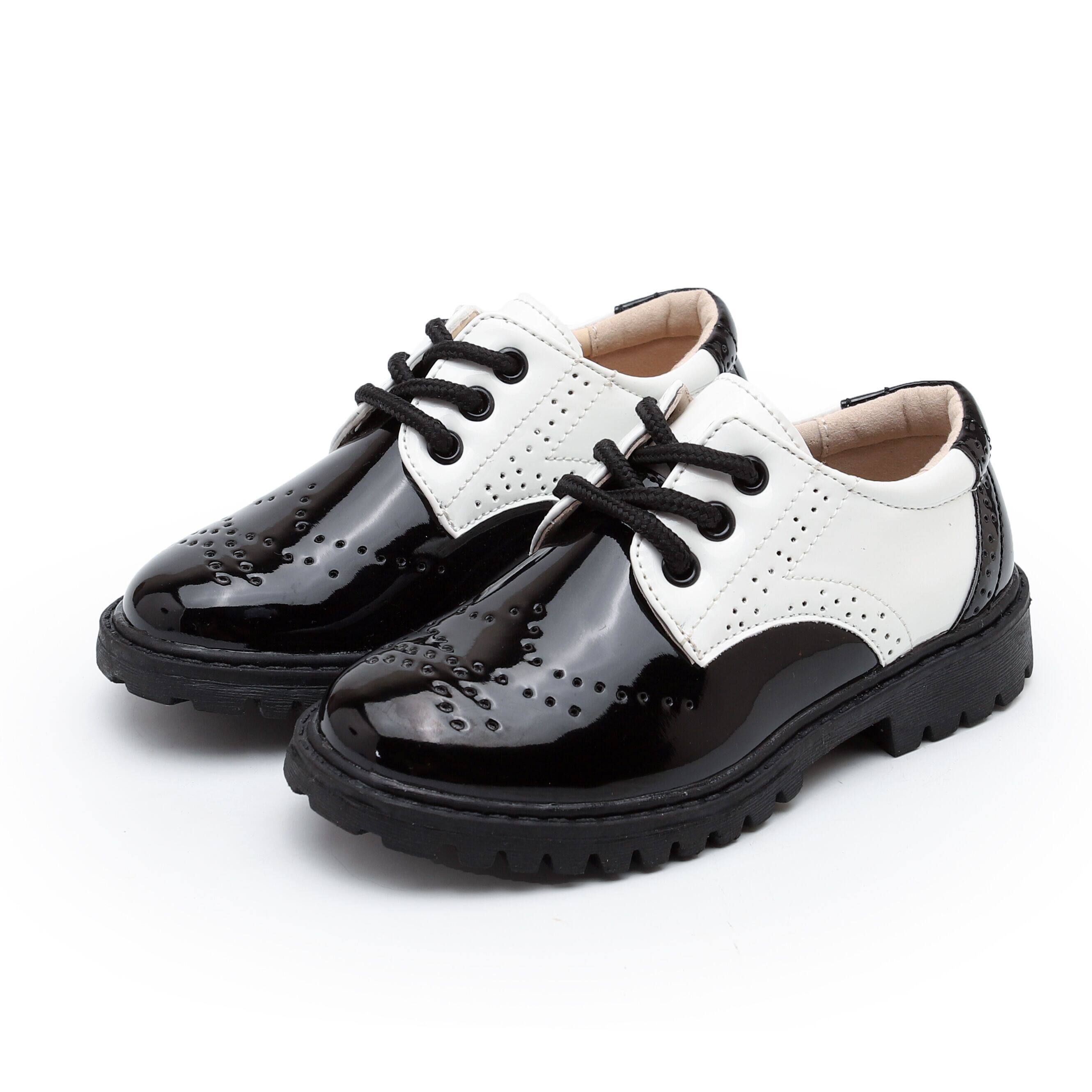 男童英伦风皮鞋秋冬季儿童表演演出真皮皮软中大皮鞋