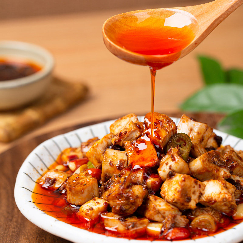 廖记棒棒红油兔丁四川特产私房菜凉拌菜川菜兔肉干