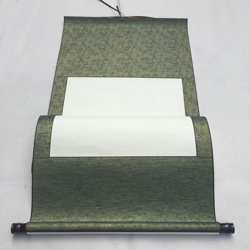 空白卷轴画轴定制挂轴字画装裱书画生宣横幅宣纸