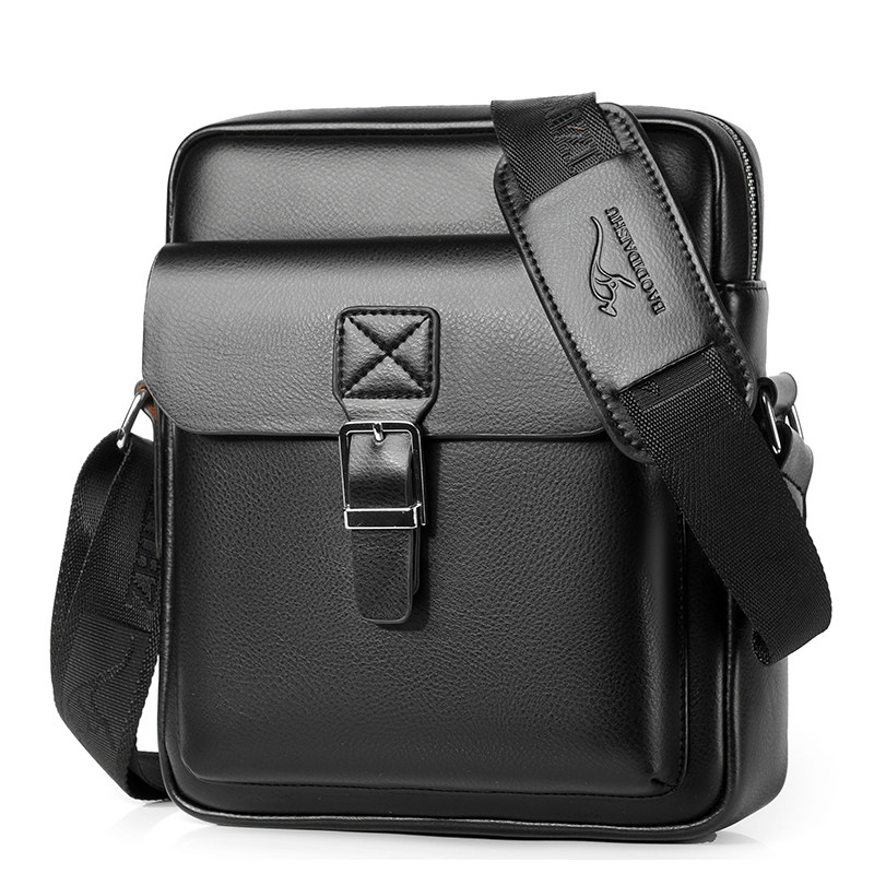 宝谛袋鼠男士挂包单肩斜挎包真皮休闲背包大容量商务男包时尚挎包