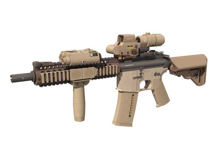 【mk18金属鱼骨】刻字版nerf外观改装锦明9代8代水弹ttm 416机匣