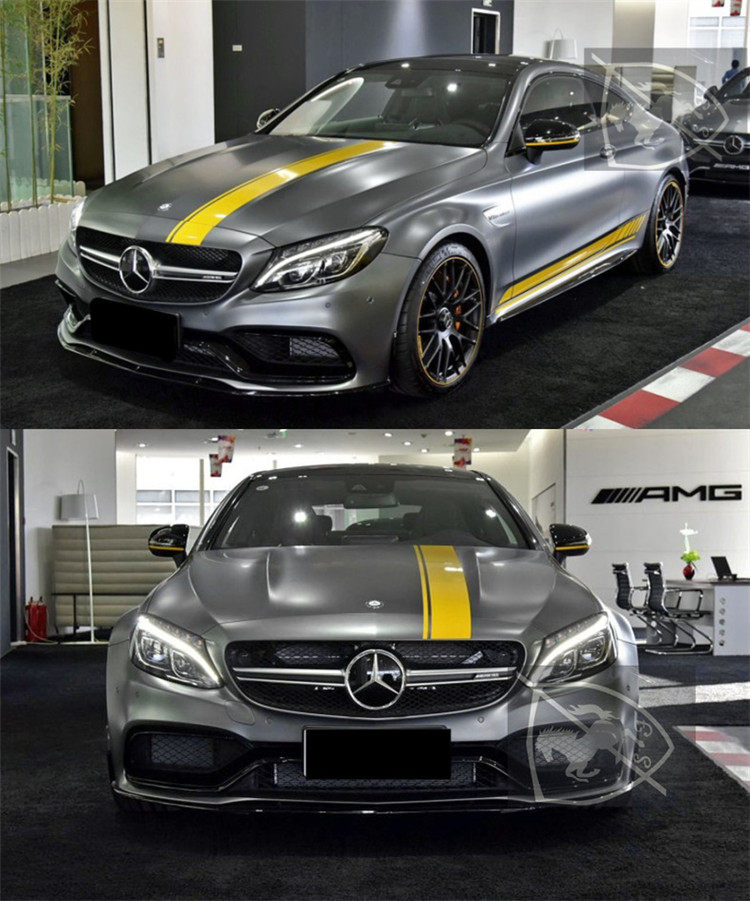 奔驰c63车贴拉花claamg车身侧裙贴纸coupe汽车装饰贴